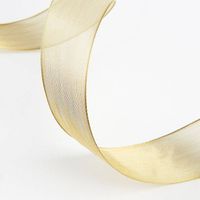 Gold Woven Wire Edge Ribbon