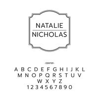 Name In Border Custom Wedding Stamp