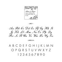 Embossed Swirls Script Custom Stamp