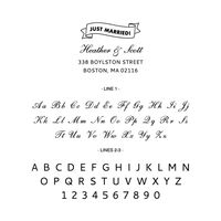 Just Married Bistro Banner Custom Stamp