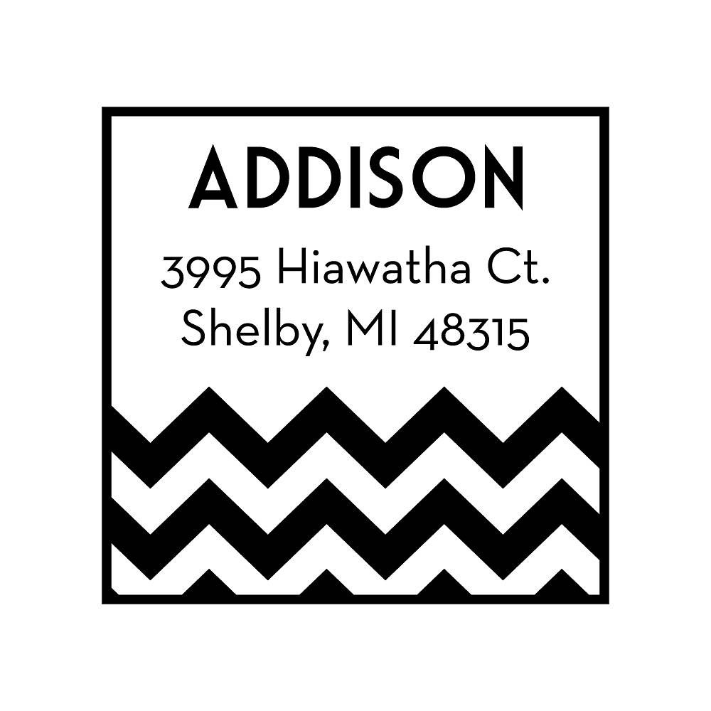 Chevron Custom Stamp