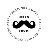 Moustache Custom Stamp