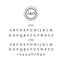 Classic Pearl Circle Monogram Custom Stamp