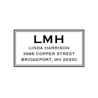 Monogram Label Custom Stamp