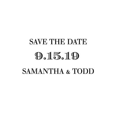 Escorial Save The Date Custom Stamp