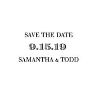 Escorial Save The Date Custom Stamp