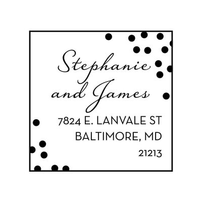 Confetti Custom Stamp