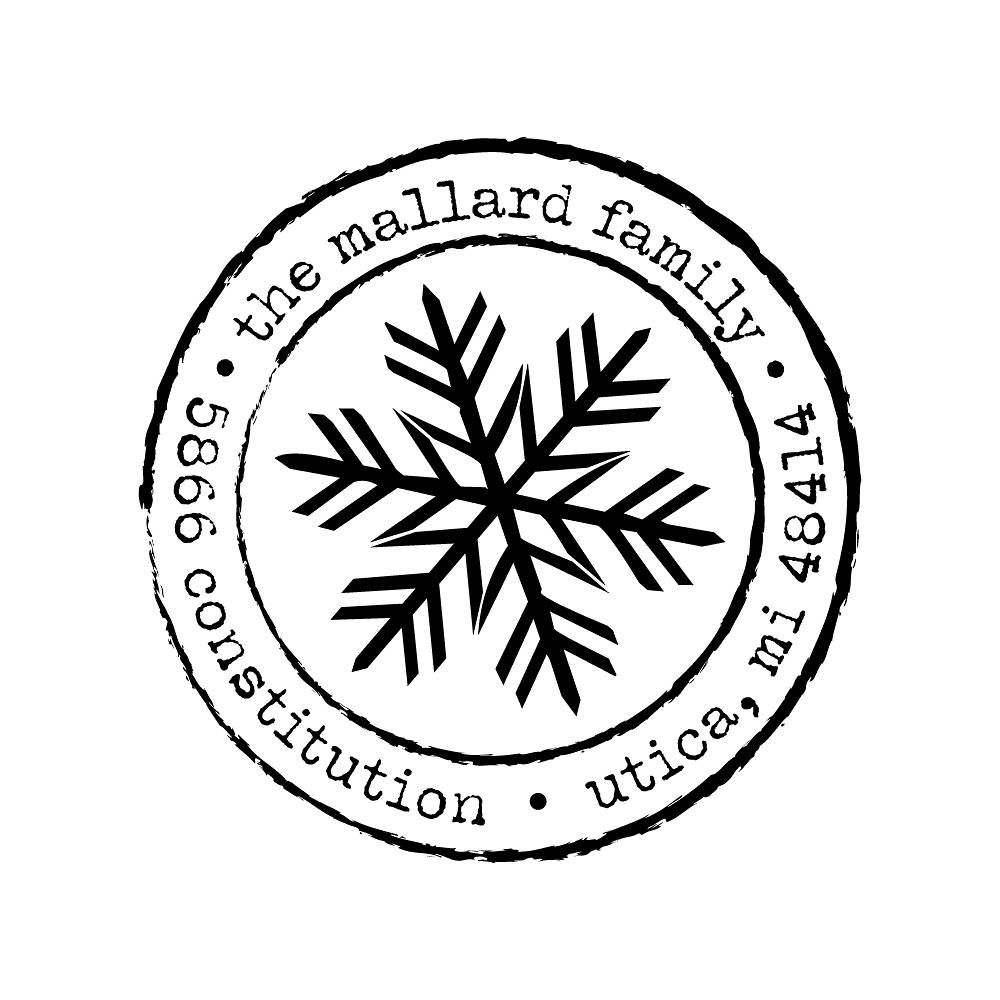 Postmark Snowflake Custom Stamp