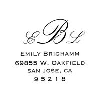 Script Monogram Custom Stamp