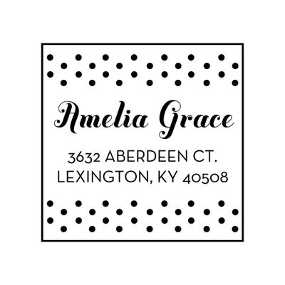 Polka Dot Baby Custom Stamp