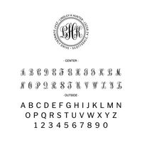 Scroll Monogram Custom Stamp