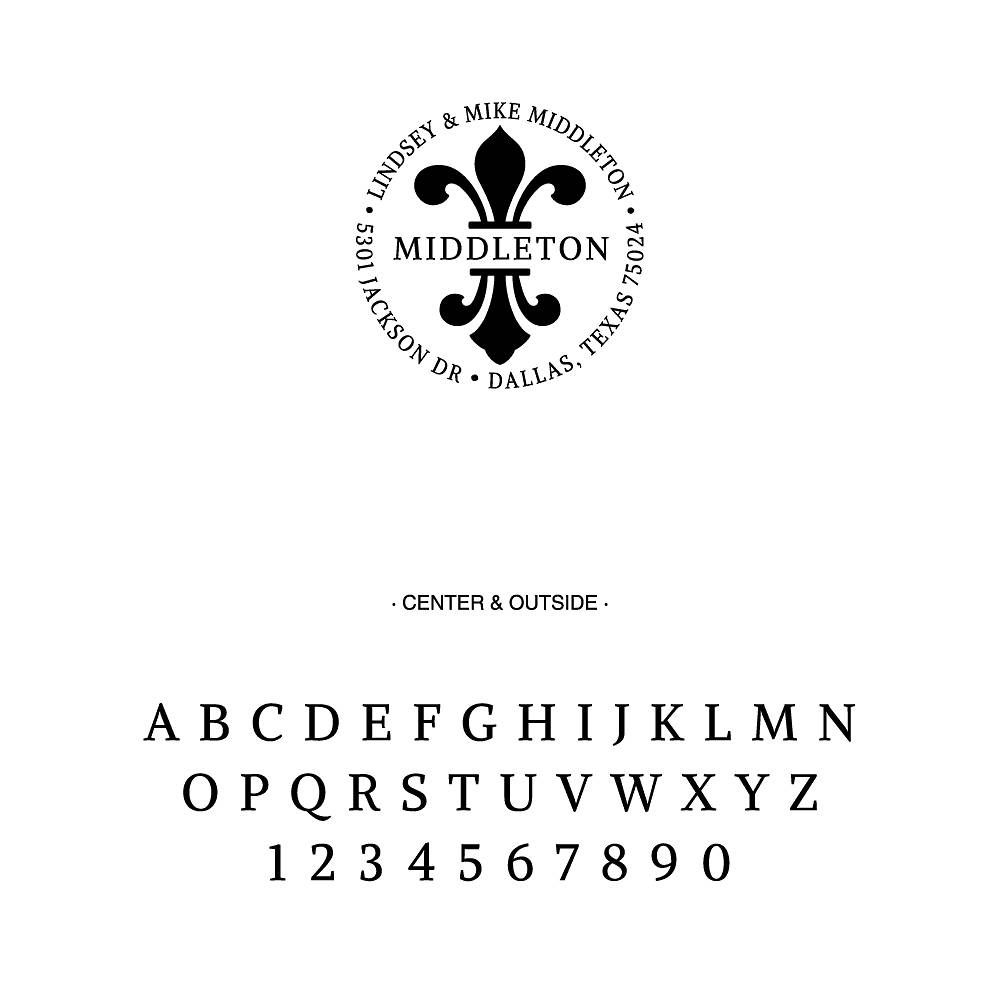 Fleur De Lis Custom Stamp