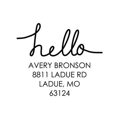 Hello Address Custom Stamp