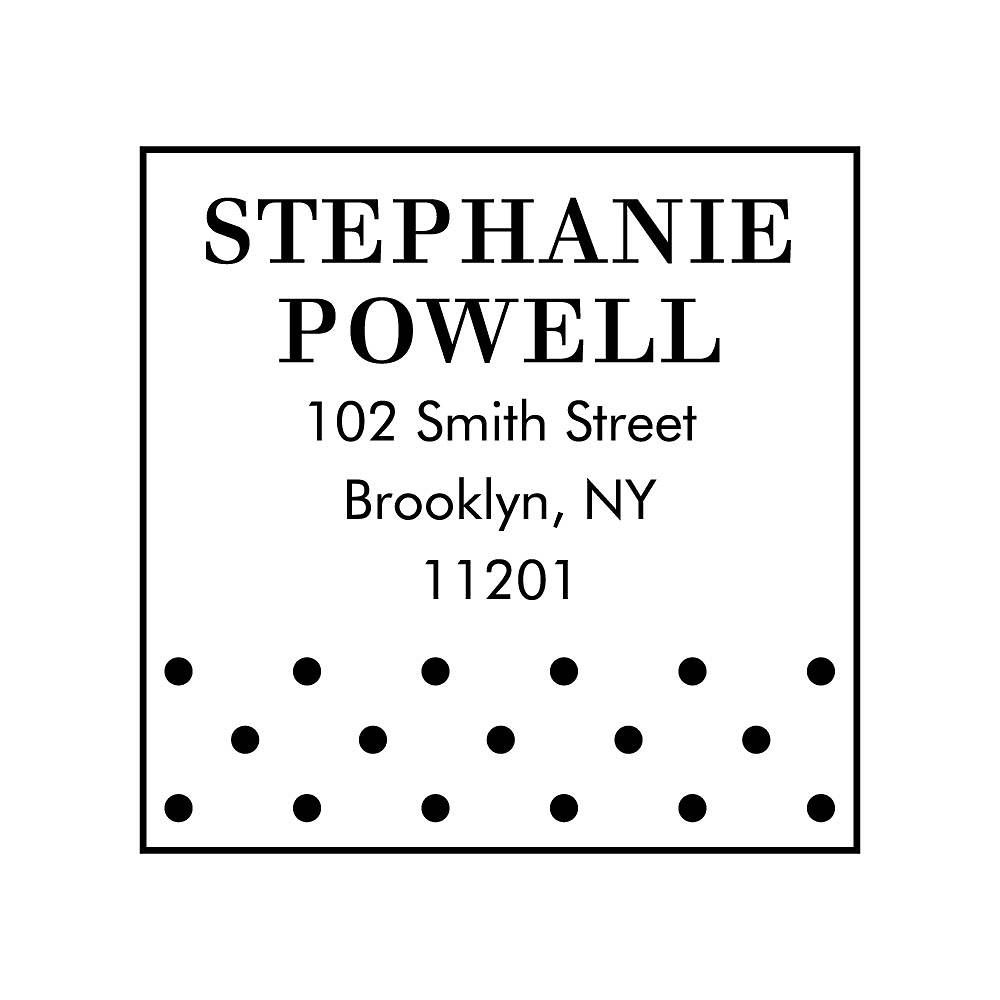 Polka Dot Custom Stamp