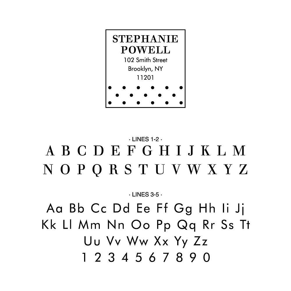 Polka Dot Custom Stamp