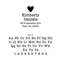 Heart Accent Custom Stamp