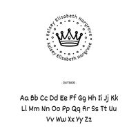 Princess Crown Circle Custom Stamp