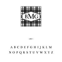 Monogram Cross-Hatch Custom Stamp