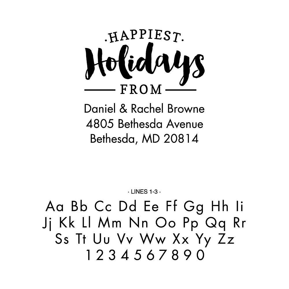 Happiest Holidays Custom Stamp