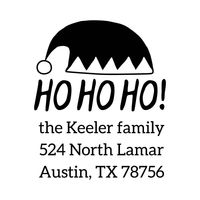 Ho Ho Ho Hat Custom Stamp