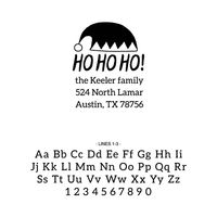 Ho Ho Ho Hat Custom Stamp