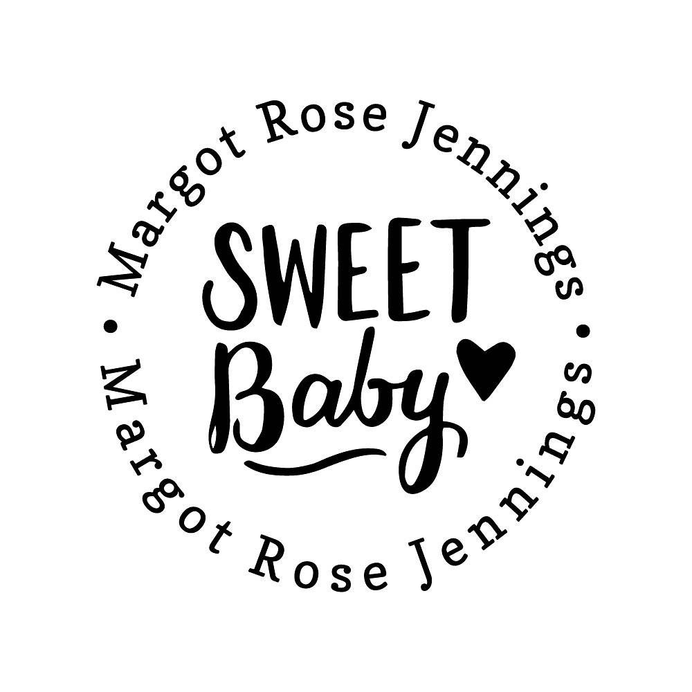 Sweet Baby Heart Custom Stamp