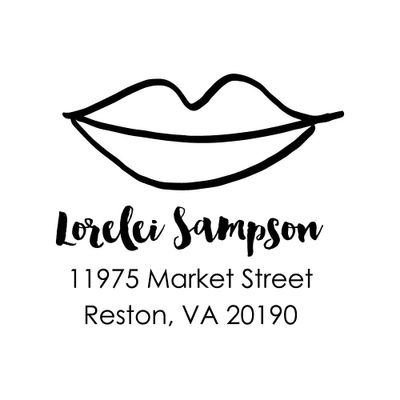 Lips Custom Stamp