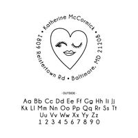 Heart Face Custom Stamp