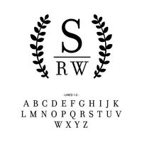 Laurel Monogram Custom Stamp