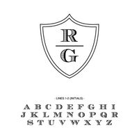 Shield Monogram Custom Stamp