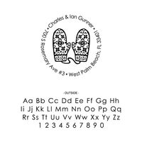 Mittens Circle Custom Stamp