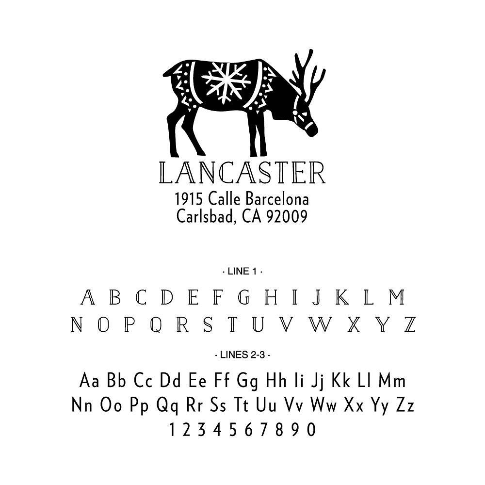 Reindeer Snowflake Custom Stamp