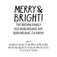 Merry & Bright Custom Stamp