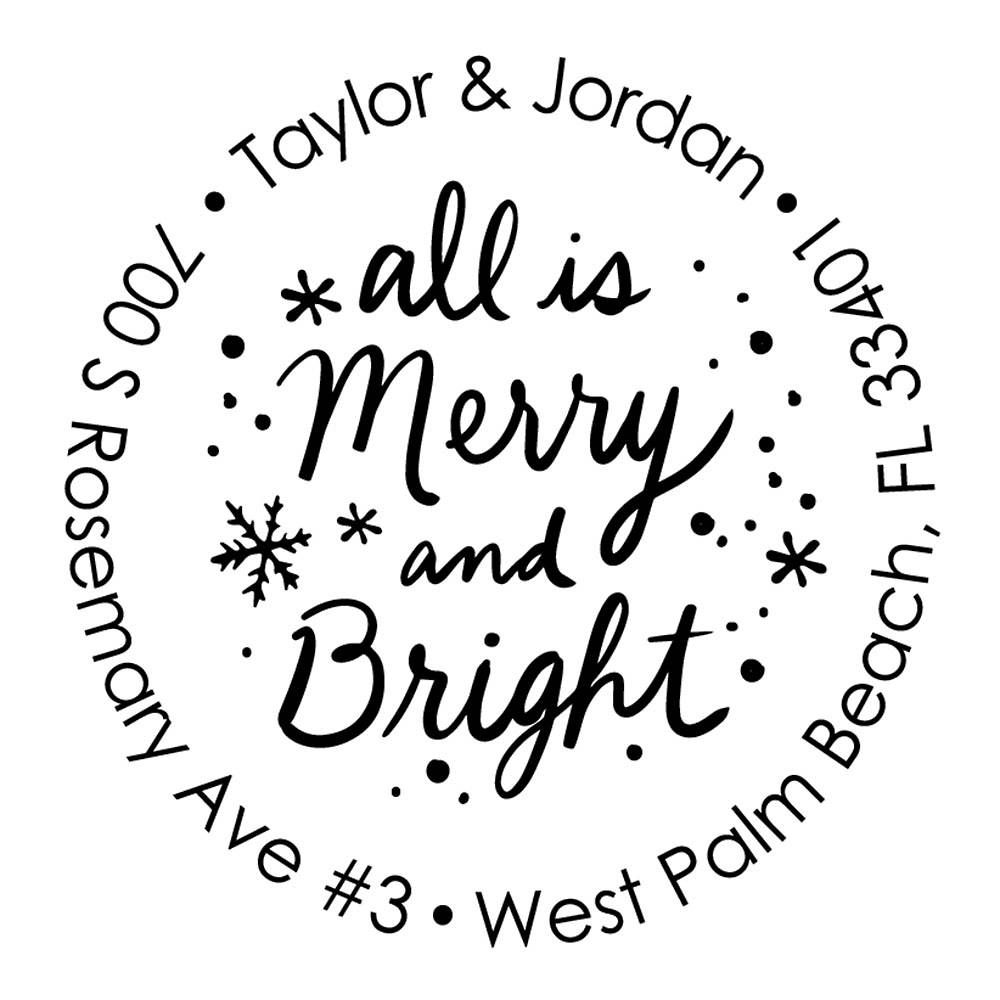 All Is Merry Custom Stamp