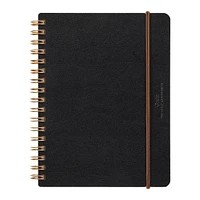 Black Grain Ring Notebook