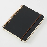 Black Grain Ring Notebook