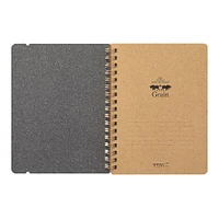 Black Grain Ring Notebook