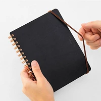 Black Grain Ring Notebook