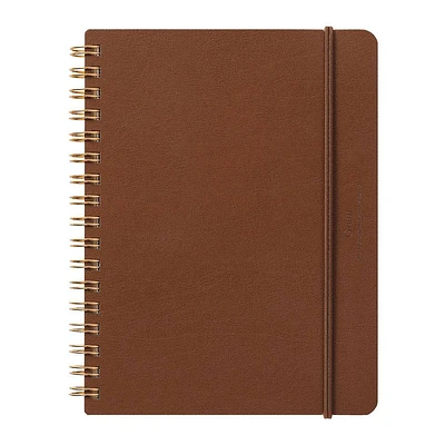 Dark Brown Grain Ring Notebook