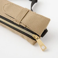 Beige Book Band Pen Case: B6 - A5