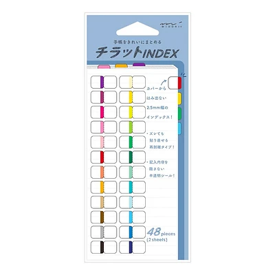 Midori Index Labels: Chiratto 24 Vivid Colors