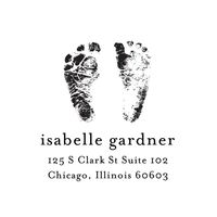 Footprints Custom Stamp