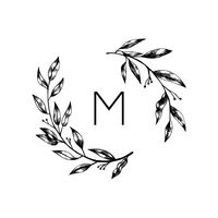 Monogram Leaves Custom Stamp