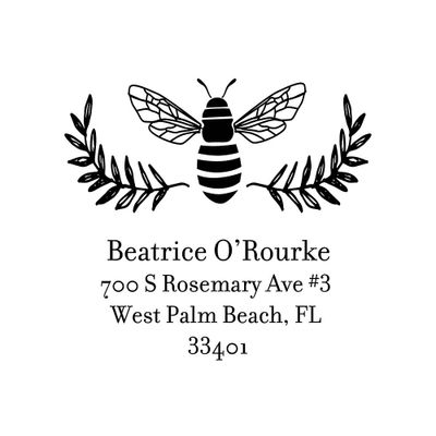 Bee Laurel Custom Stamp