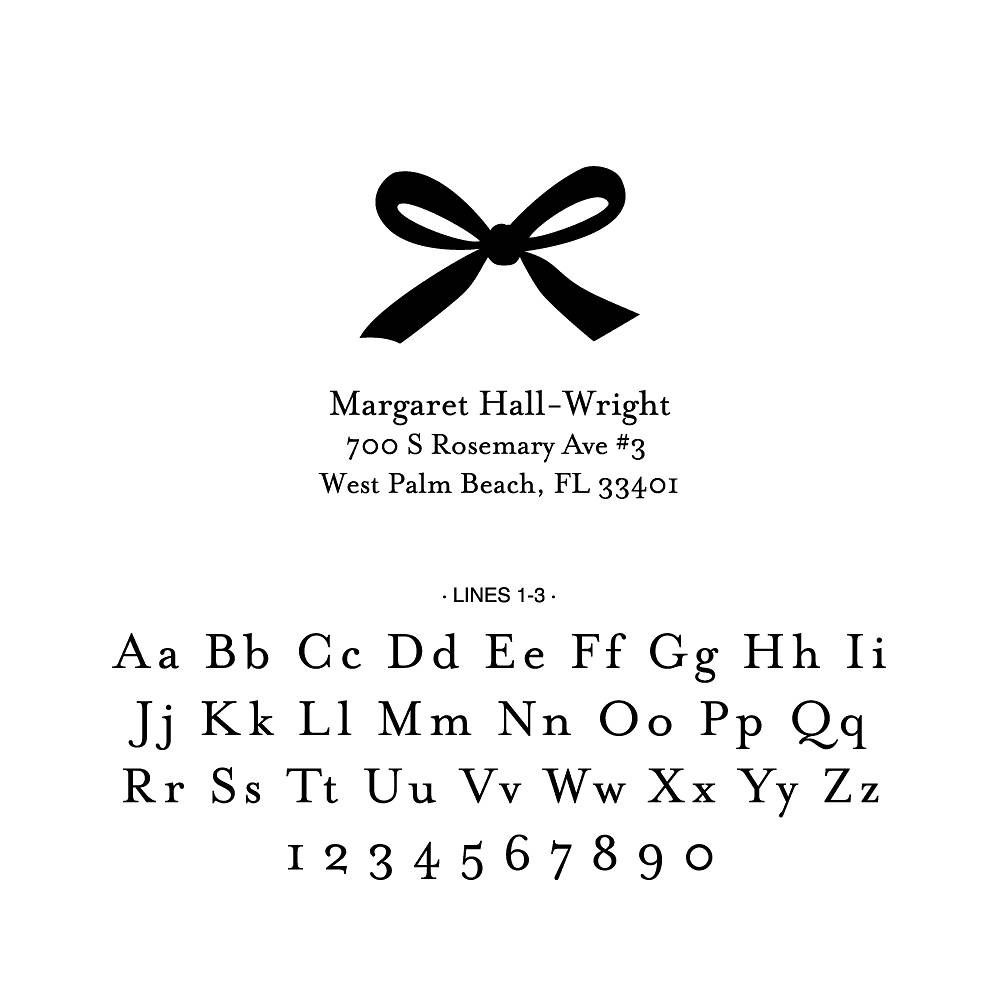 Bow Custom Stamp