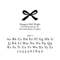 Bow Custom Stamp