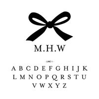 Monogram Bow Custom Stamp