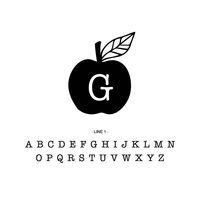 Monogram Apple Custom Stamp