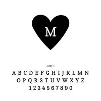 Filled Heart Custom Stamp