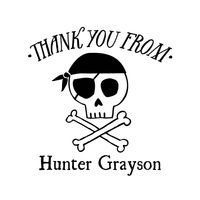 Pirate Thank You Custom Stamp